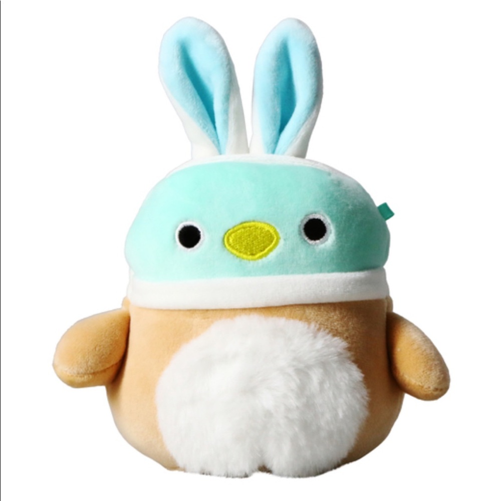 NWT 4.5” Avery the Mallard Duck w Bunny Ears Easter & Fuzzy Belly Squishmallow
